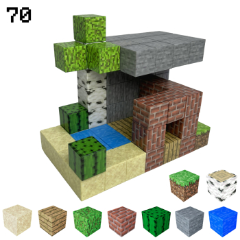 Modern House - Магнитный конструктор Minecraft 70 блоков